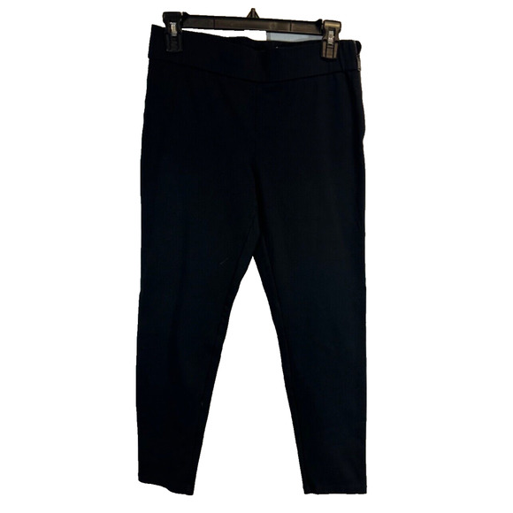 Ann Taylor Black Flat Front Lined Slacks Women's Size 8P 8 Petite Side Zip D5 - Picture 1 of 7